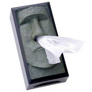 Boîte de papiers mouchoirs à la forme d'une statue Tiki
