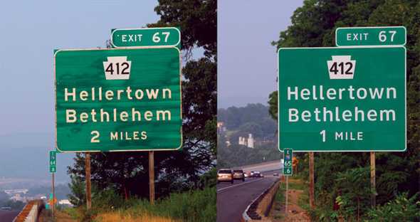 Comparaison des panneaux de signalisation